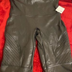 Spanx moto leather leggings